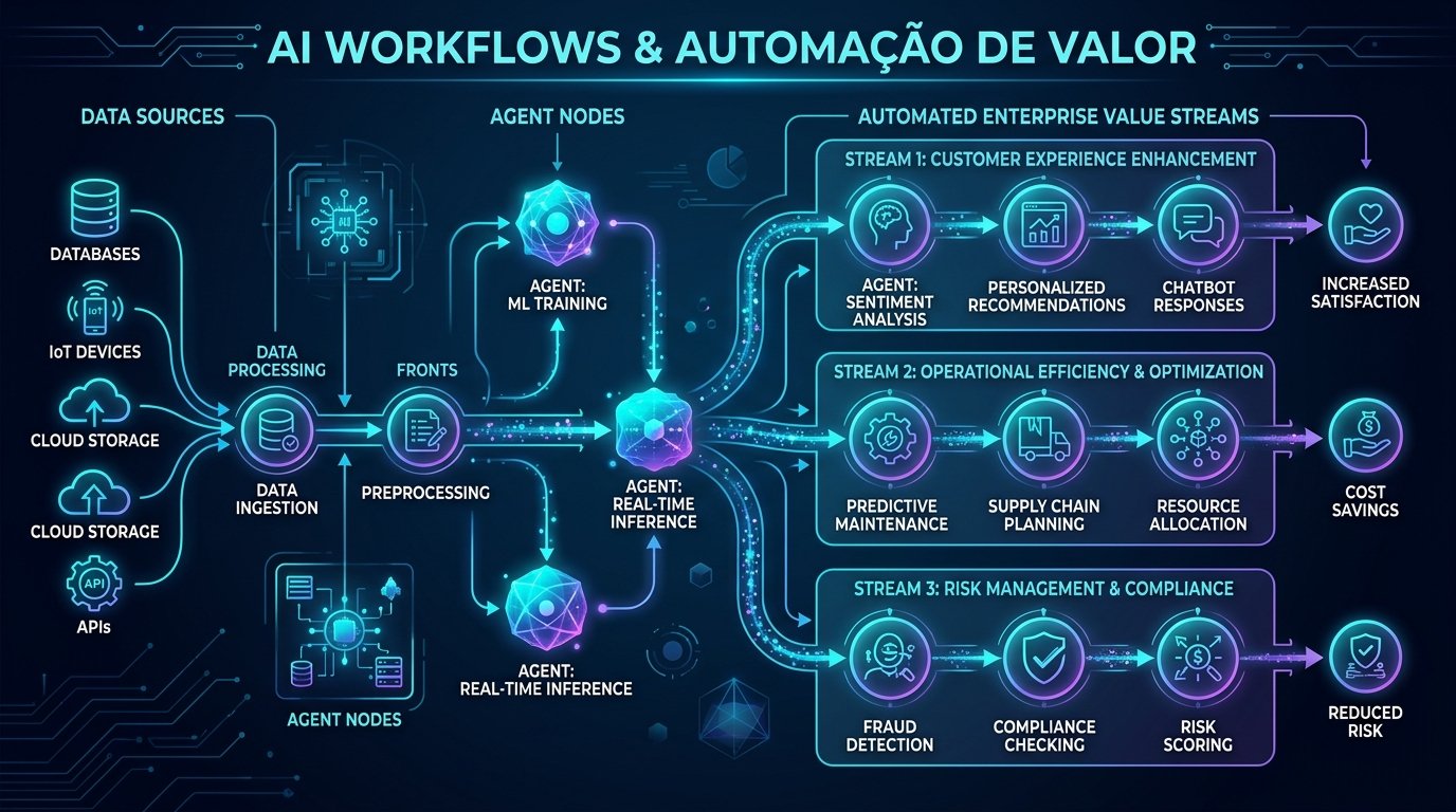 AI Workflows: A Transição da Conversa Inútil para a Automação de Valor Real